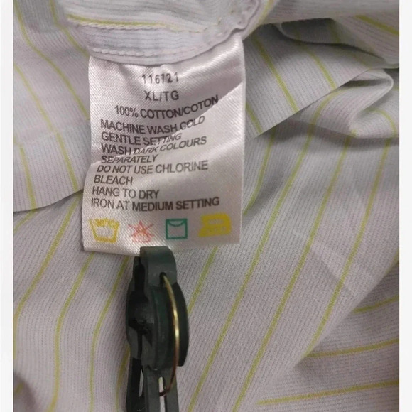 Perry Ellis Cotton Short Sleeve Button Down Shirt Size XL - Picture 10 of 11